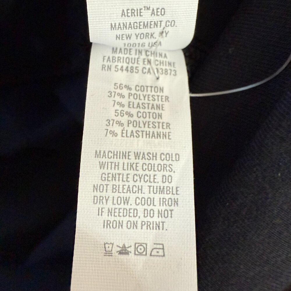 Offline by Aerie OG Foldover Super Flare Leggings Womens Small Black Active NWOT - Picture 12 of 12